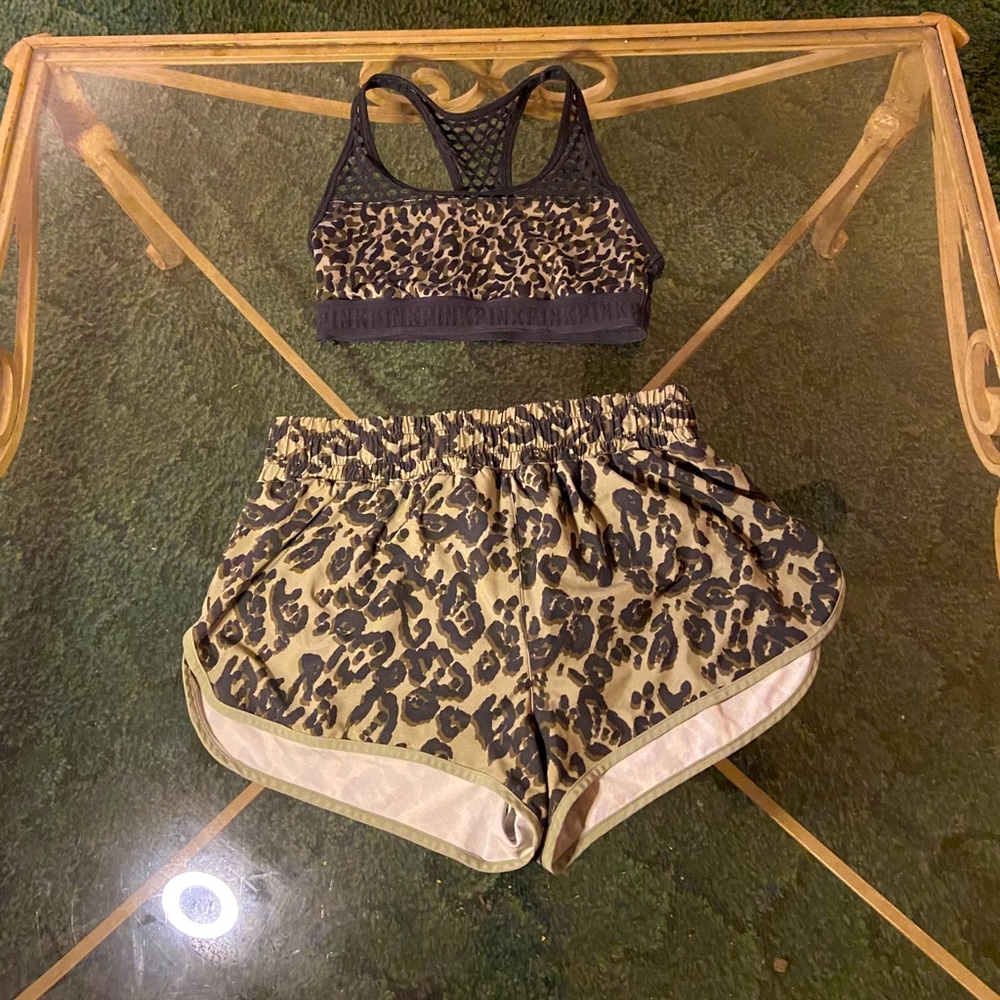 SOLD!!Pink Victoria's Secret Cheetah Print Shorts